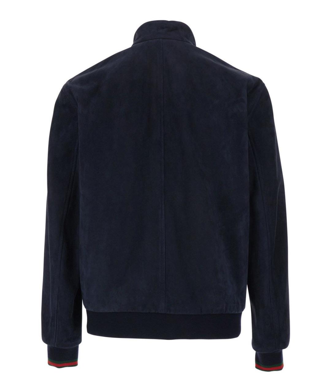 GUCCI Синяя замшевая куртка, фото 2