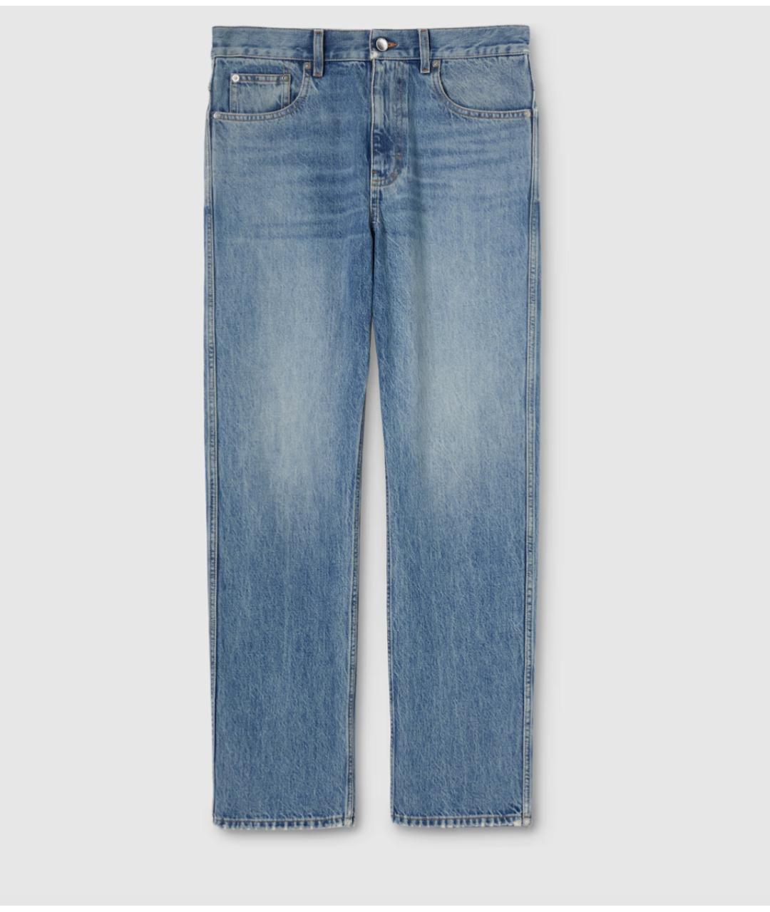 GUCCI Голубые хлопковые джинсы скинни, фото 4