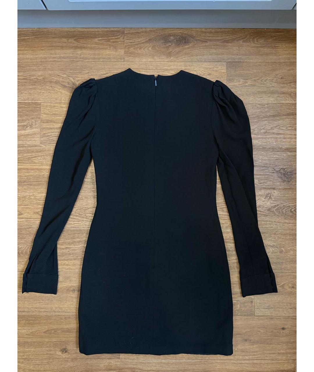 SAINT LAURENT Черное ацетатное коктейльное платье, фото 2