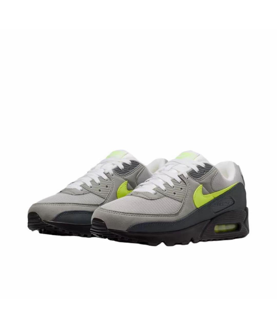 NIKE Серые синтетические низкие кроссовки / кеды, фото 2