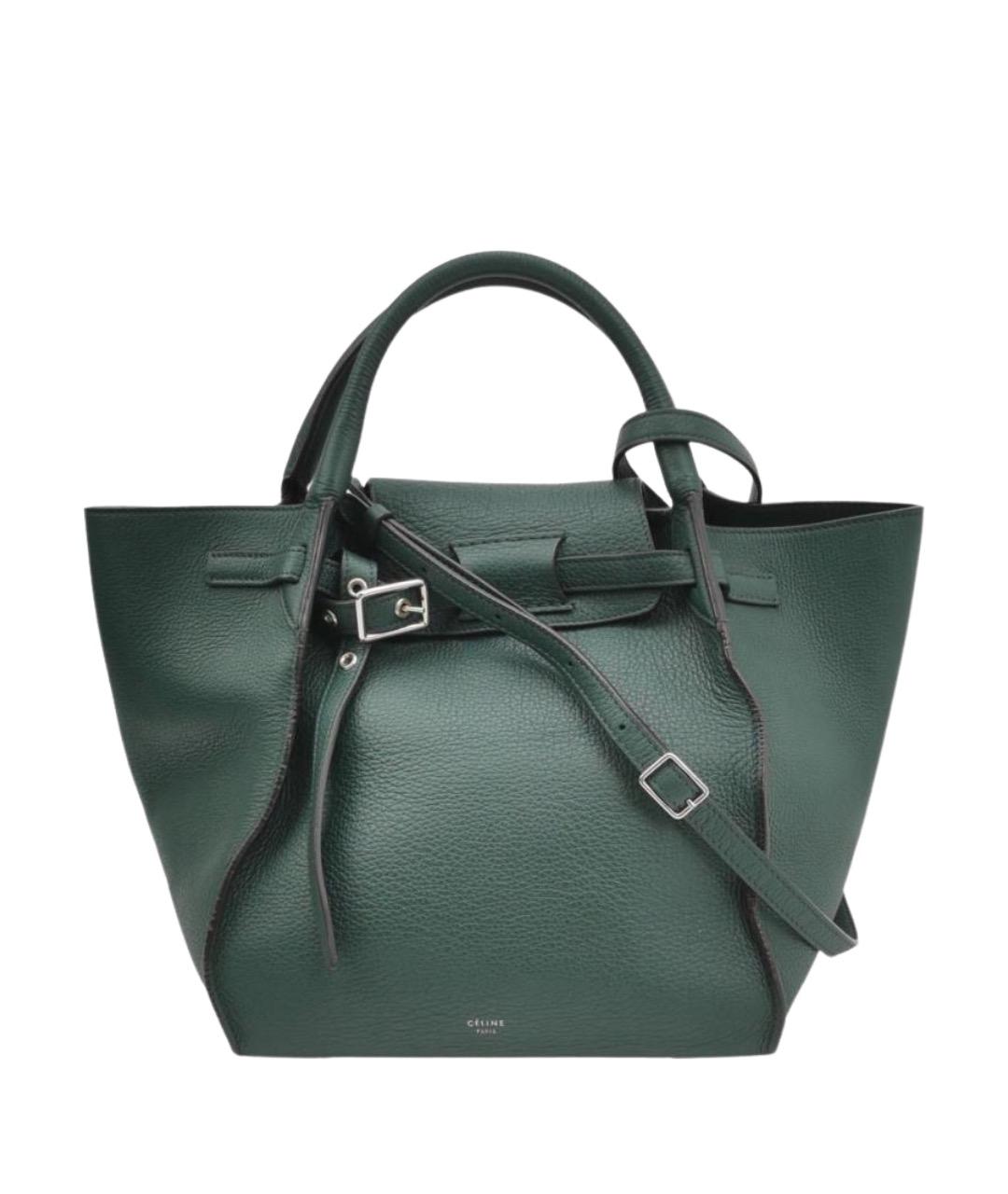 CELINE Зеленая кожаная сумка тоут, фото 1