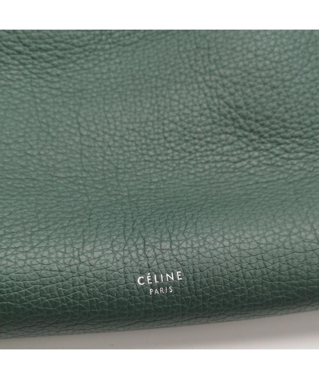 CELINE Зеленая кожаная сумка тоут, фото 6