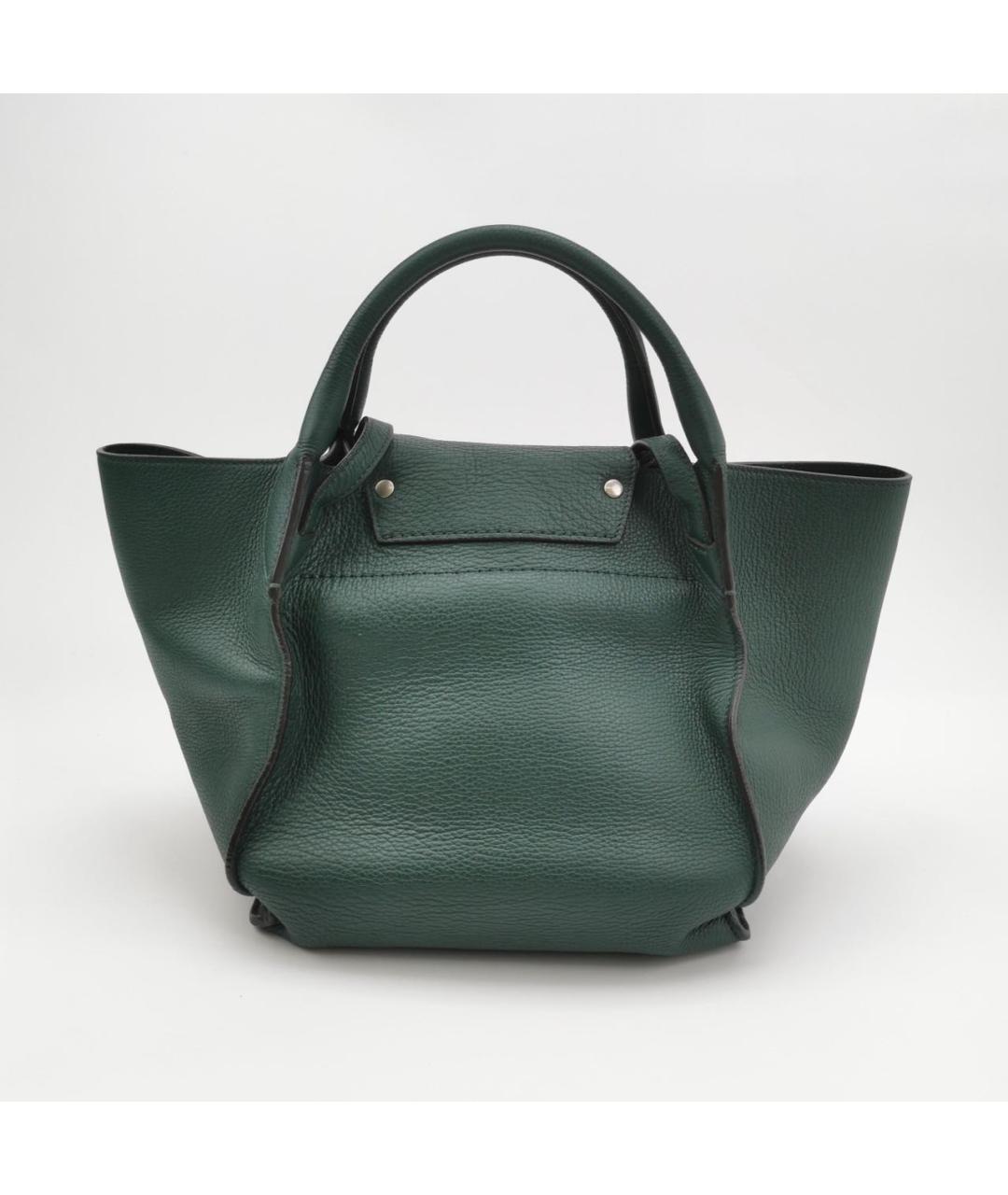 CELINE Зеленая кожаная сумка тоут, фото 3