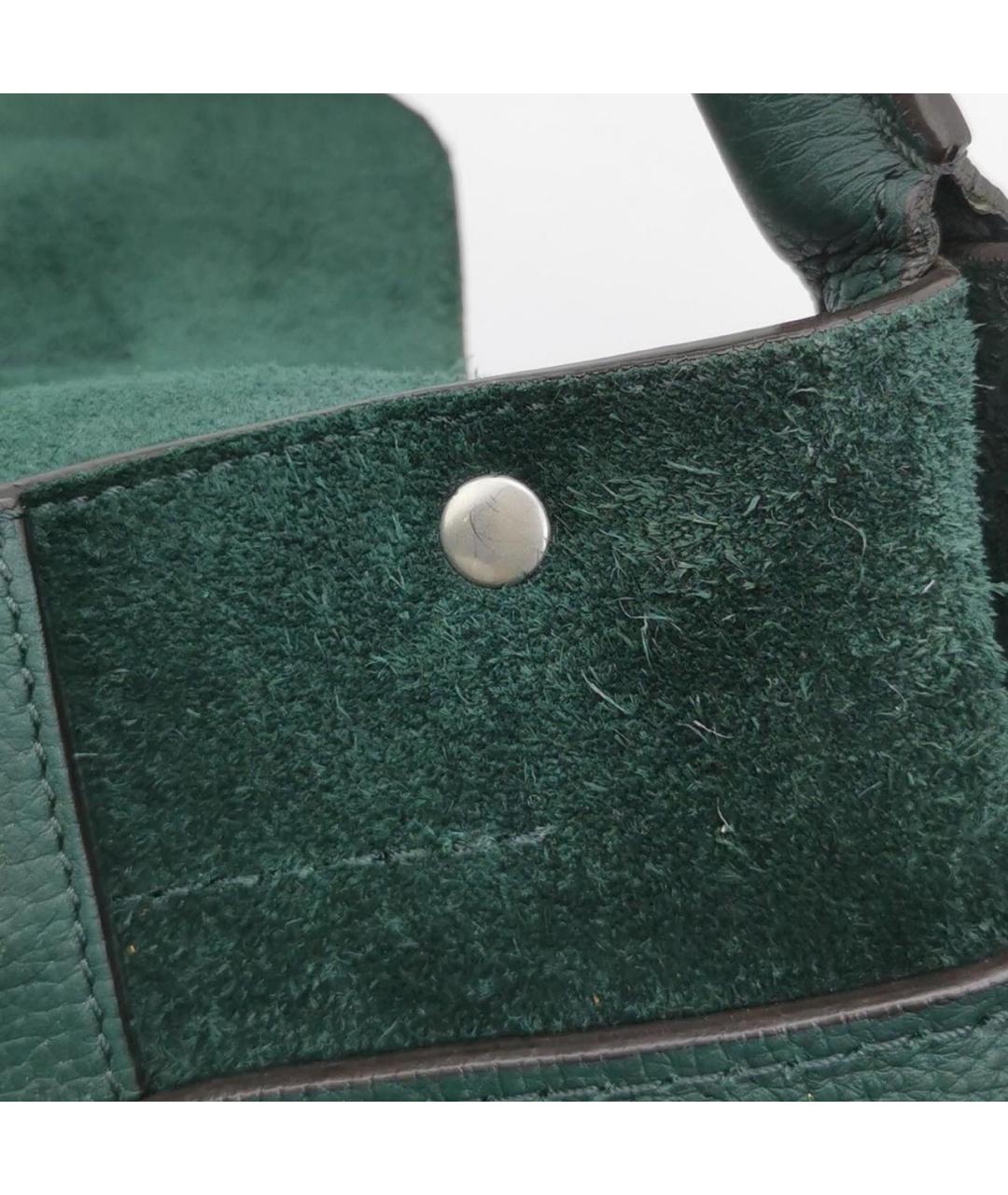 CELINE Зеленая кожаная сумка тоут, фото 8