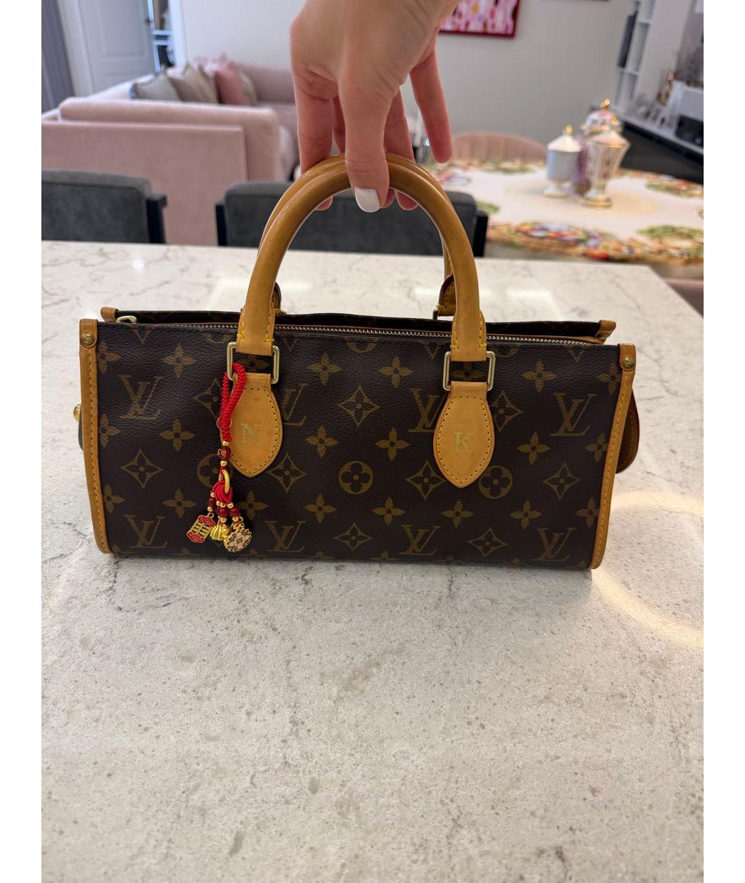 LOUIS VUITTON Коричневая сумка с короткими ручками, фото 2