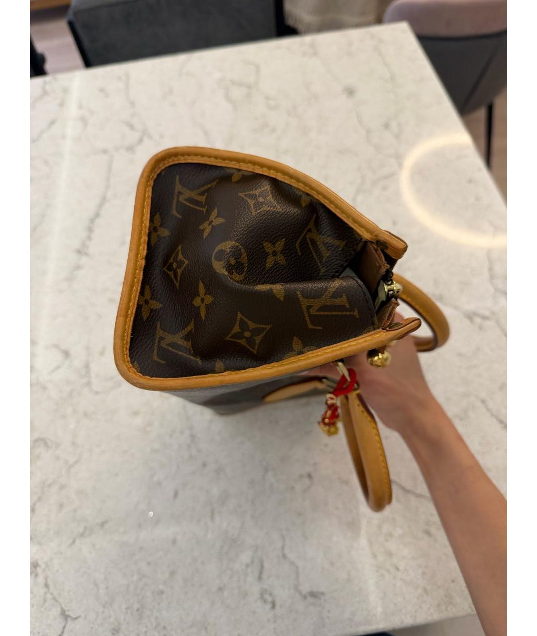 LOUIS VUITTON Коричневая сумка с короткими ручками, фото 5