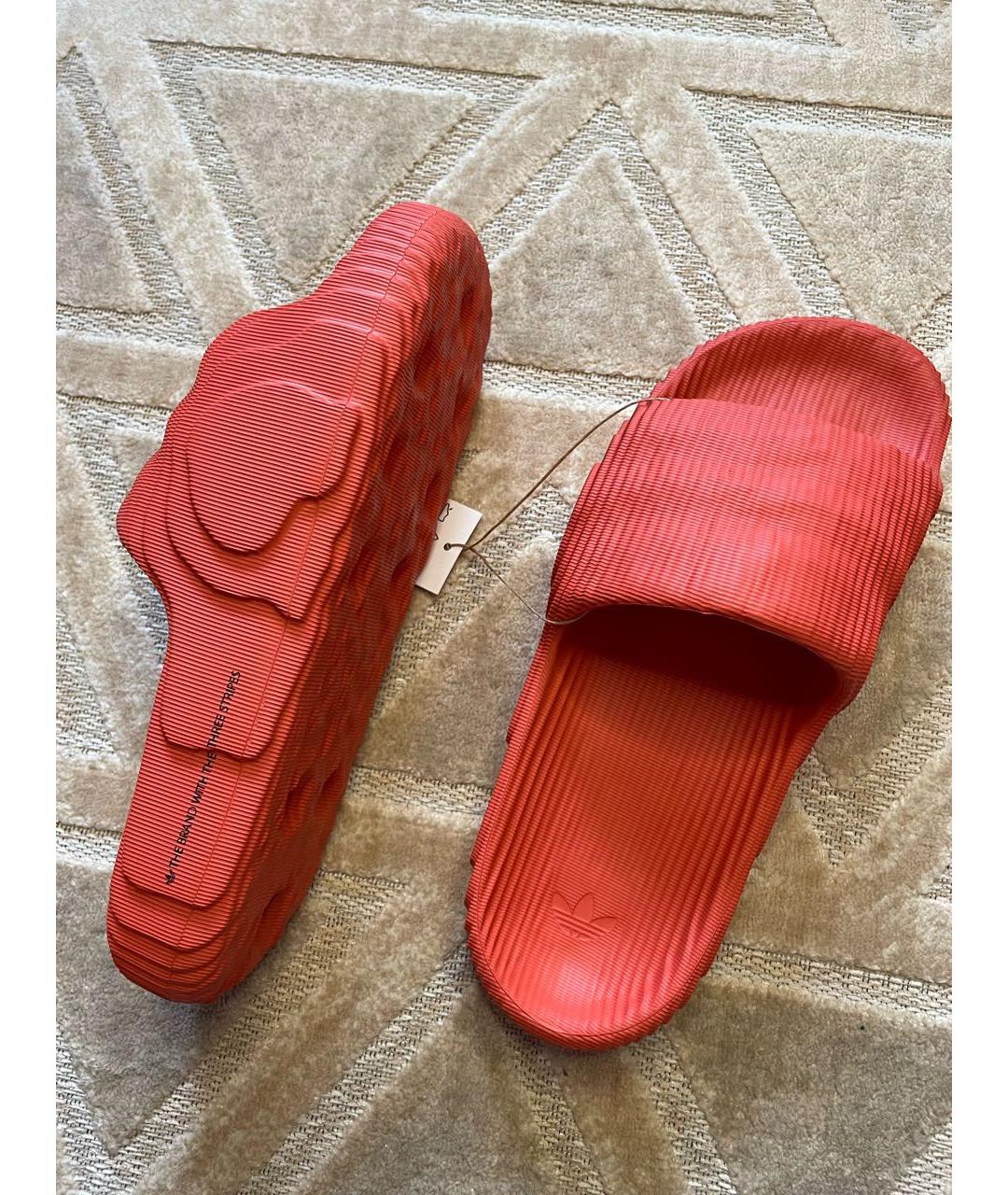 ADIDAS Коралловые резиновые шлепанцы, фото 4