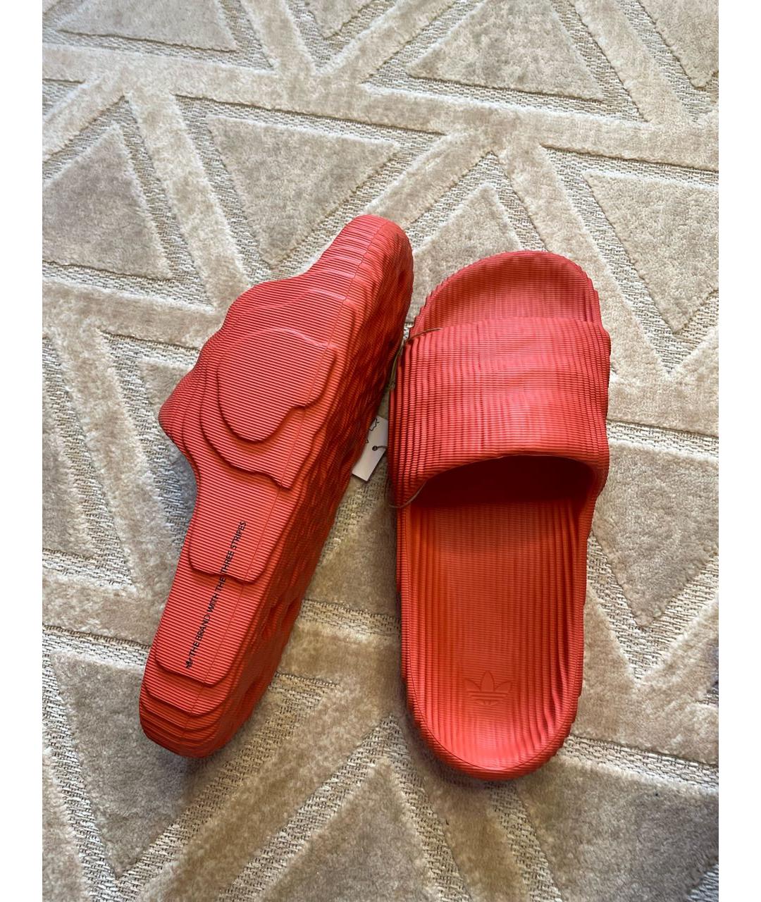 ADIDAS Коралловые резиновые шлепанцы, фото 6