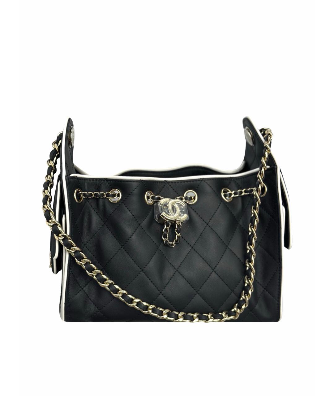 CHANEL Черная кожаная сумка через плечо, фото 1