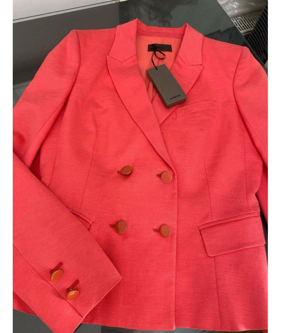 JO NO FUI Коралловый вискозный жакет/пиджак, фото 4