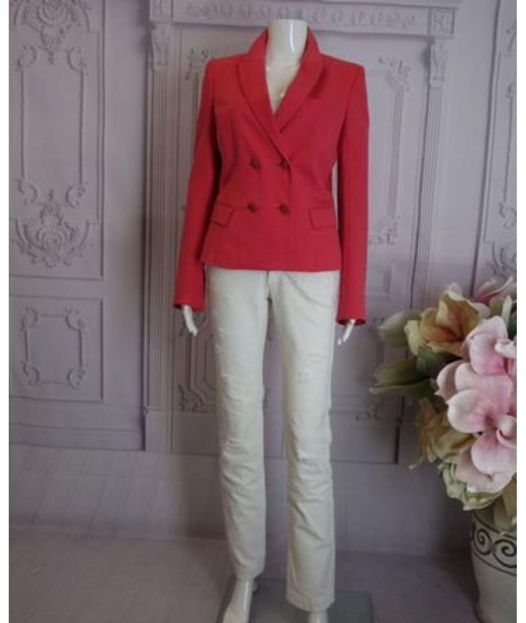 JO NO FUI Коралловый вискозный жакет/пиджак, фото 7