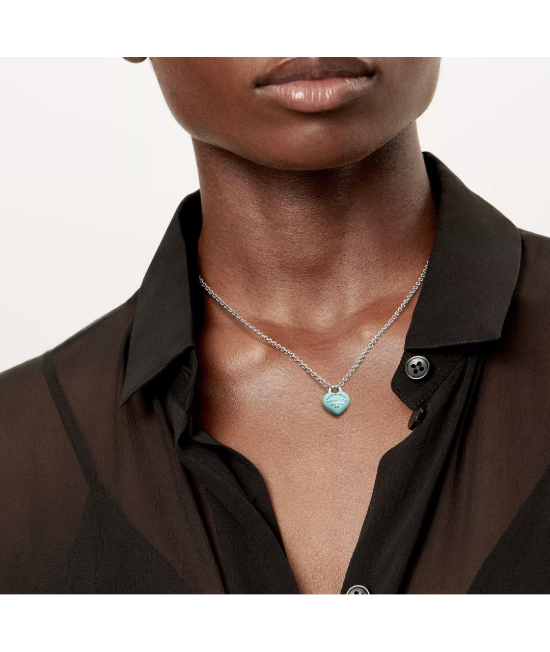 TIFFANY&CO Бирюзовая серебряная подвеска, фото 2