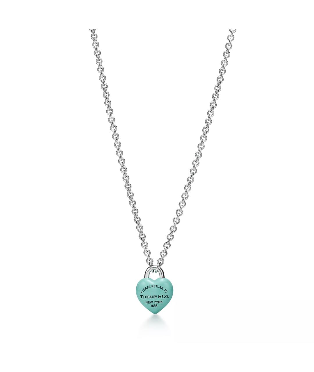 TIFFANY&CO Бирюзовая серебряная подвеска, фото 1