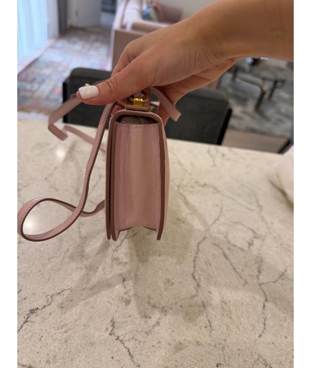 GIVENCHY Розовая кожаная сумка через плечо, фото 4