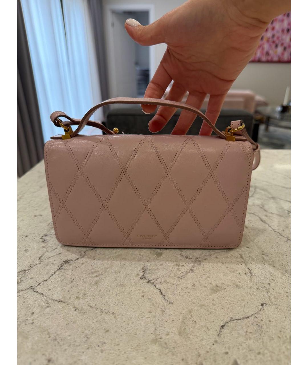 GIVENCHY Розовая кожаная сумка через плечо, фото 8
