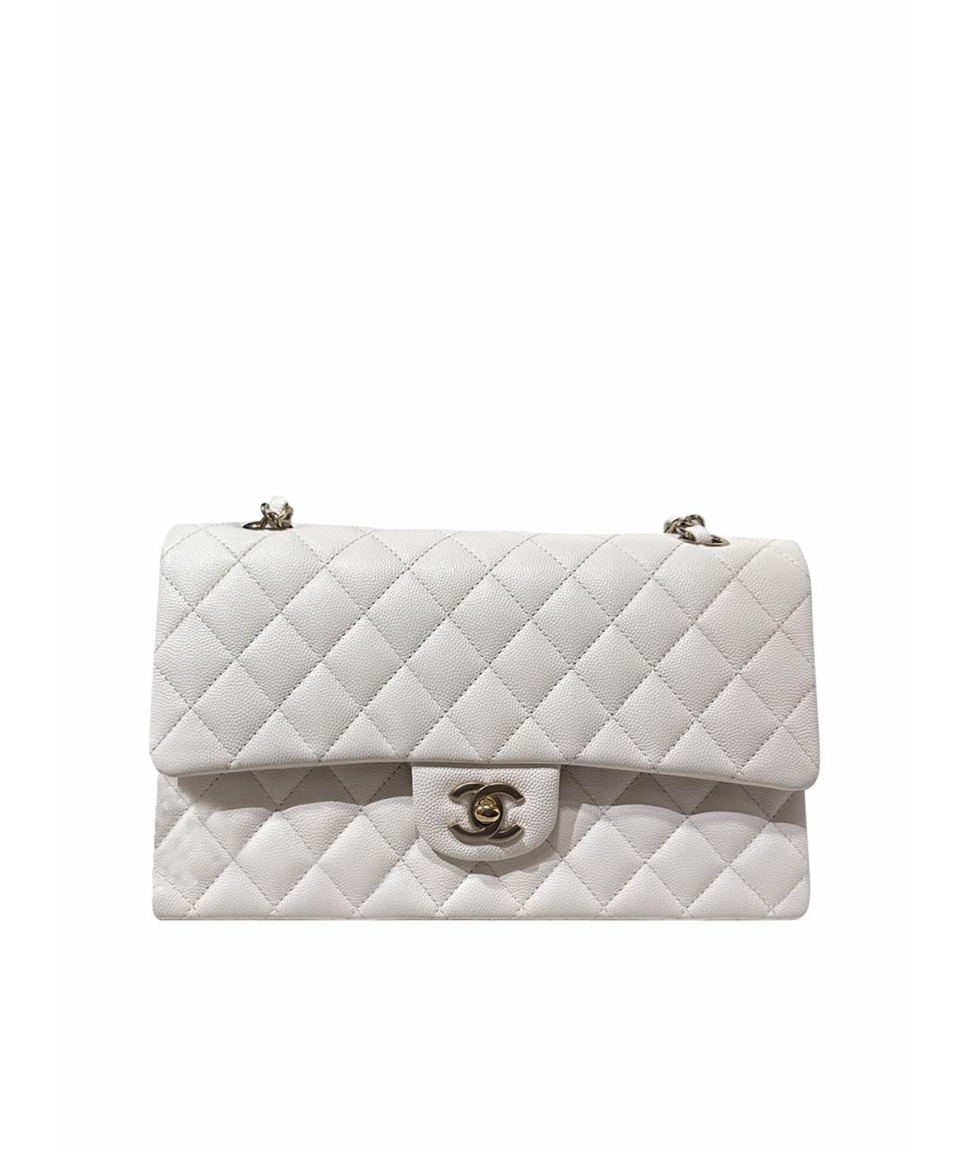 CHANEL Белая кожаная сумка через плечо, фото 1