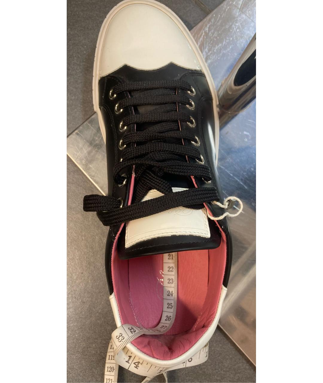 BLUMARINE Черные кожаные кеды, фото 7