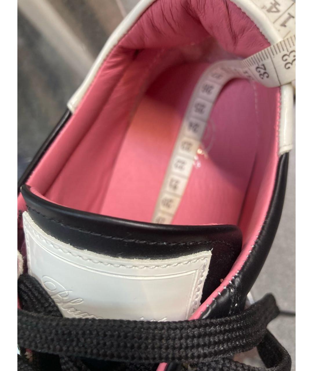 BLUMARINE Черные кожаные кеды, фото 8