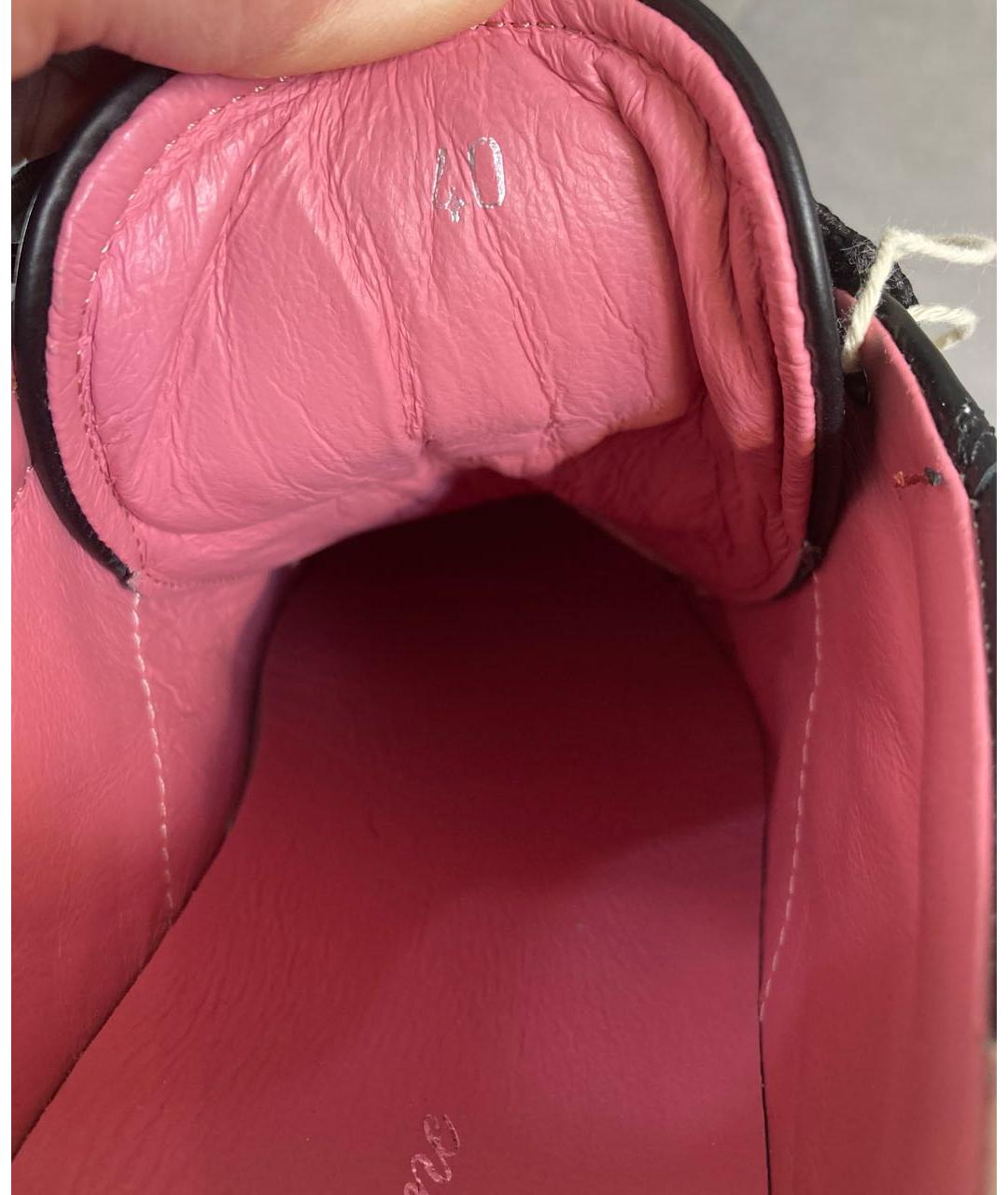 BLUMARINE Черные кожаные кеды, фото 6