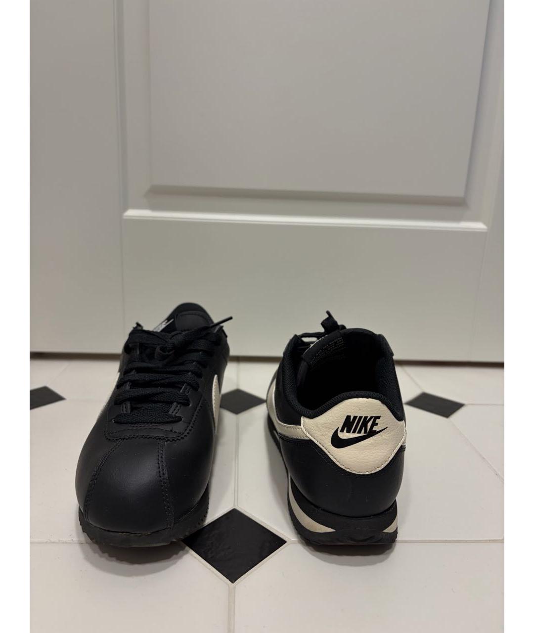 NIKE Черные кожаные кроссовки, фото 5