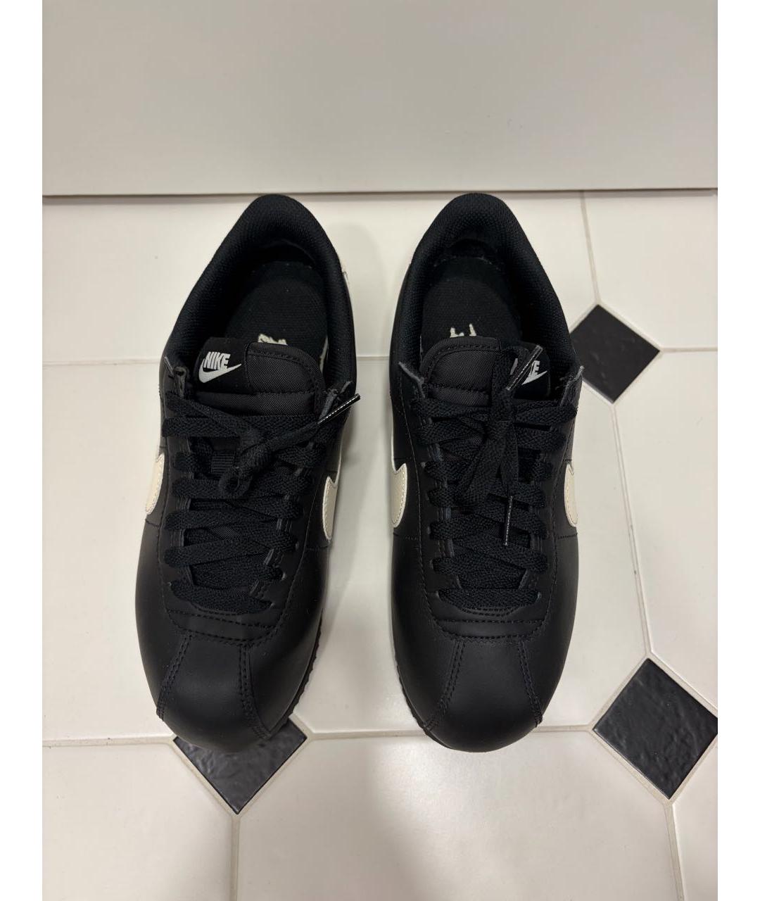 NIKE Черные кожаные кроссовки, фото 4