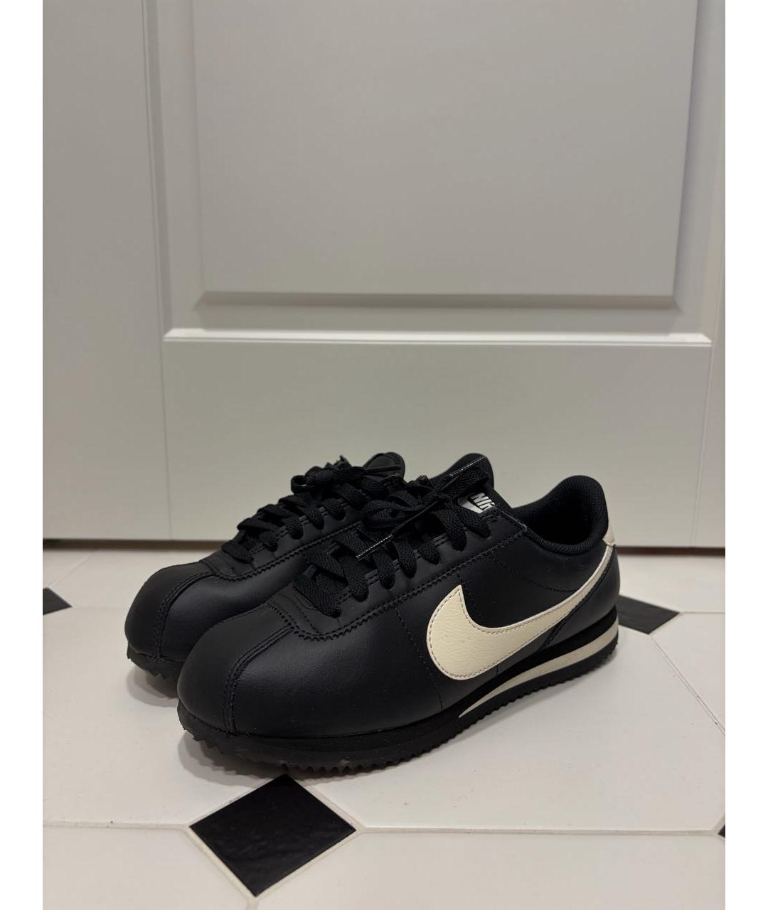 NIKE Черные кожаные кроссовки, фото 2