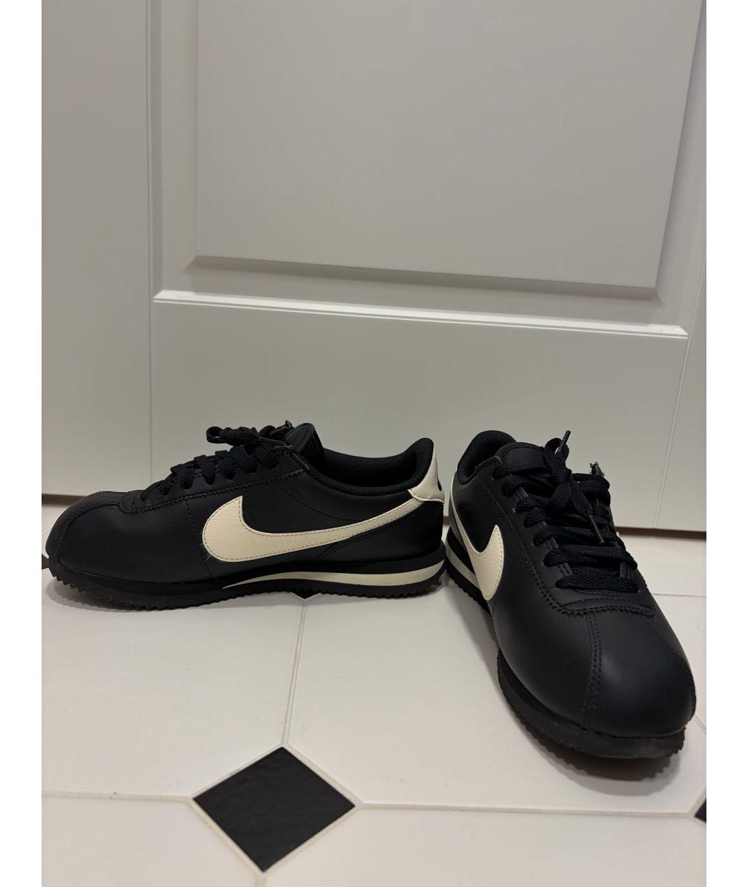 NIKE Черные кожаные кроссовки, фото 6