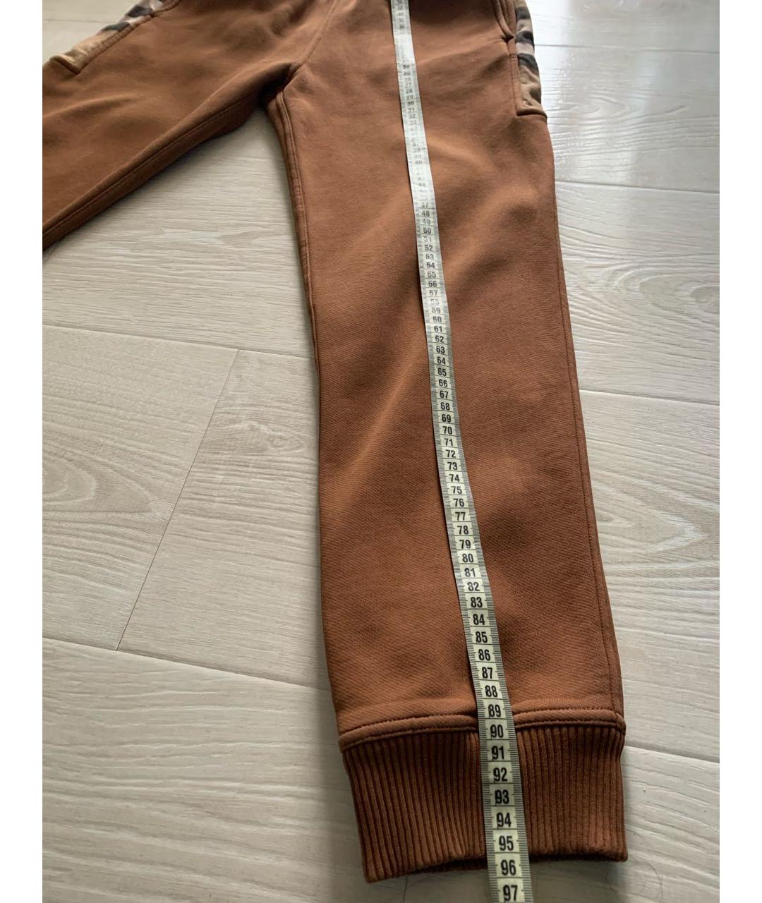 BURBERRY Коричневые хлопковые повседневные брюки, фото 6