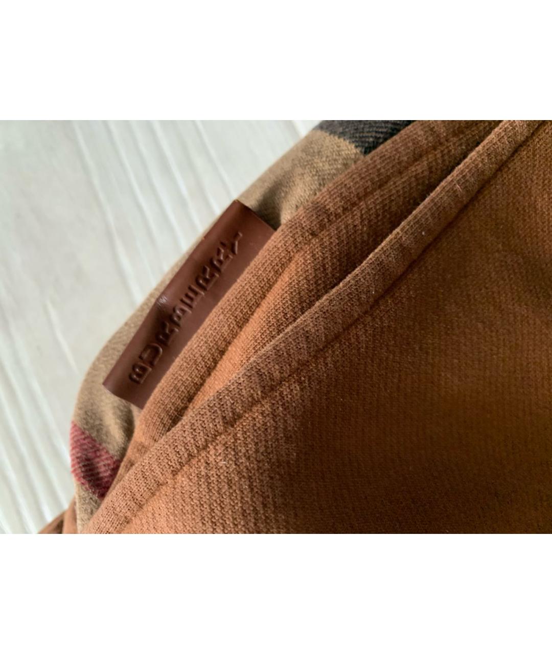 BURBERRY Коричневые хлопковые повседневные брюки, фото 4