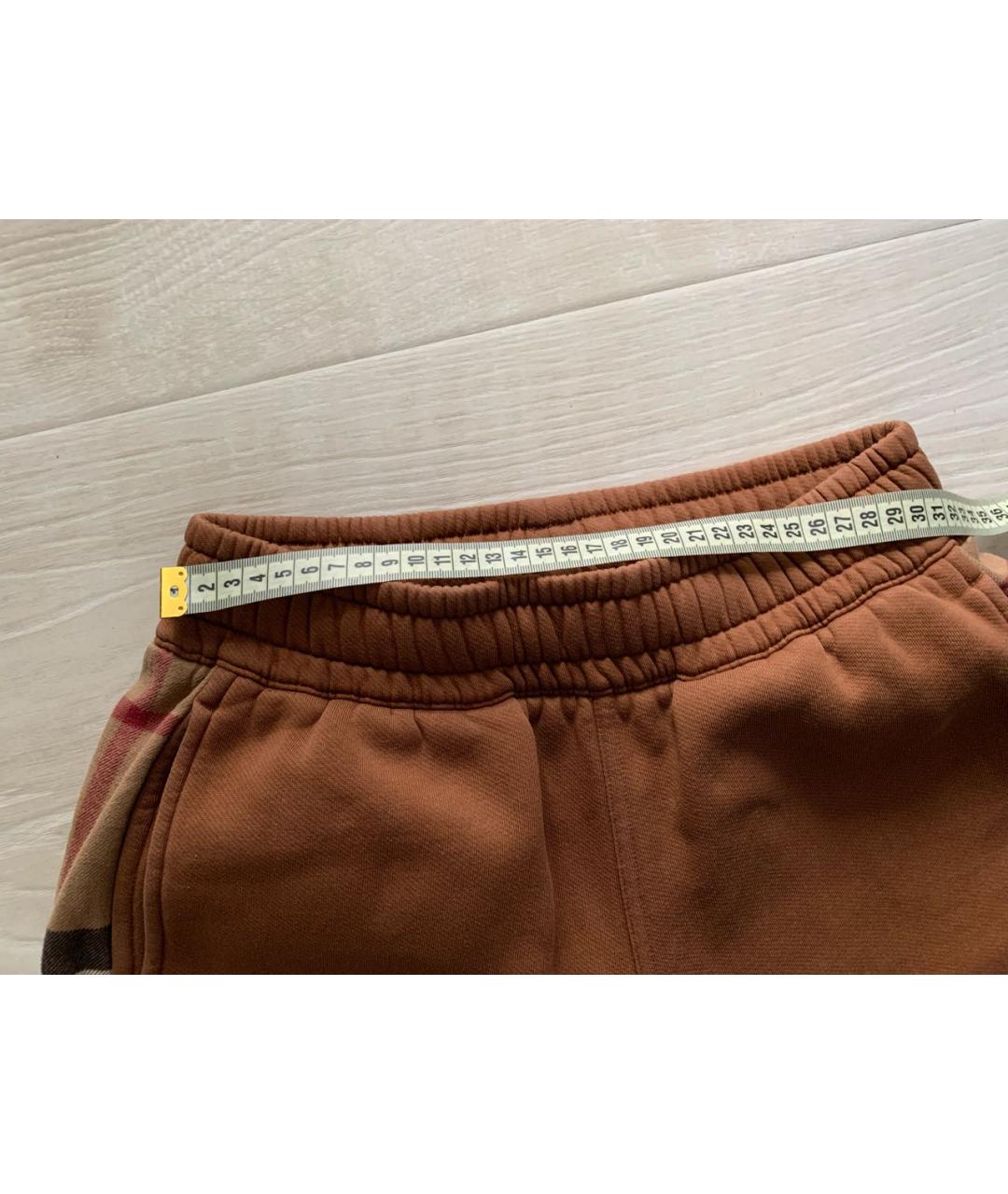 BURBERRY Коричневые хлопковые повседневные брюки, фото 5