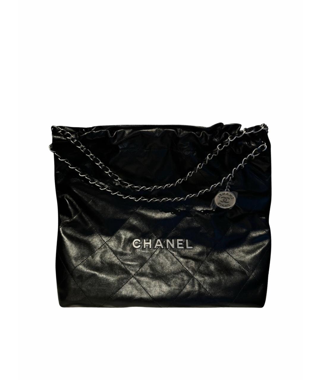 CHANEL Черная кожаная сумка тоут, фото 1