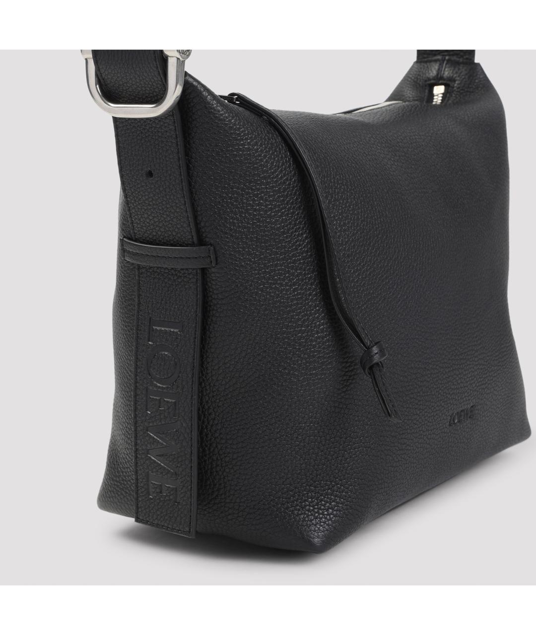 LOEWE Черная кожаная сумка на плечо, фото 5