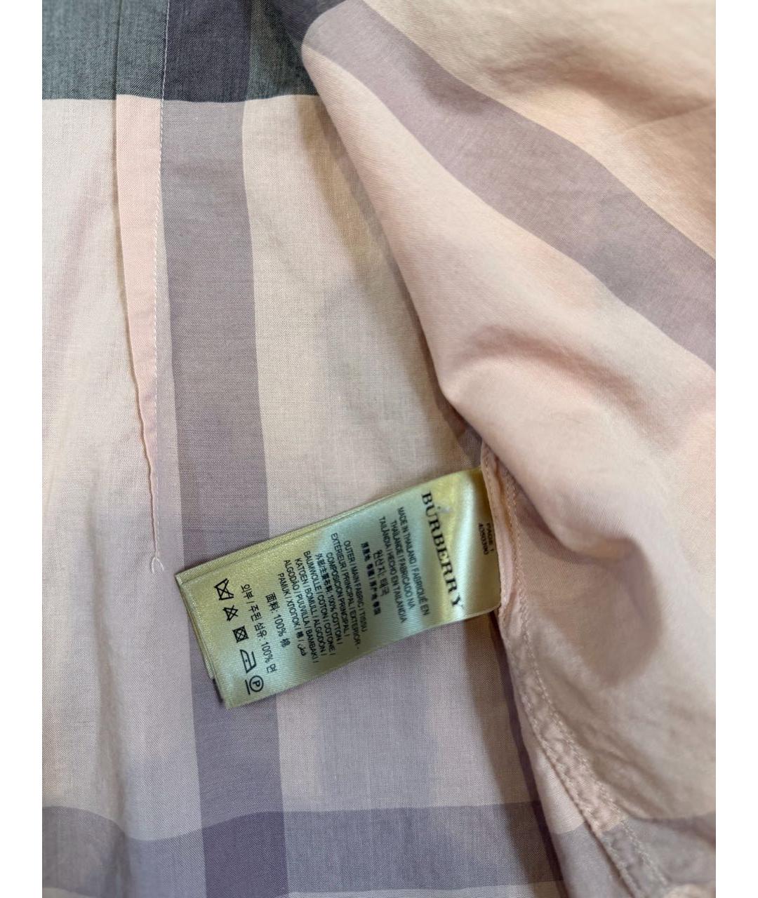 BURBERRY Розовая хлопковая рубашка, фото 5