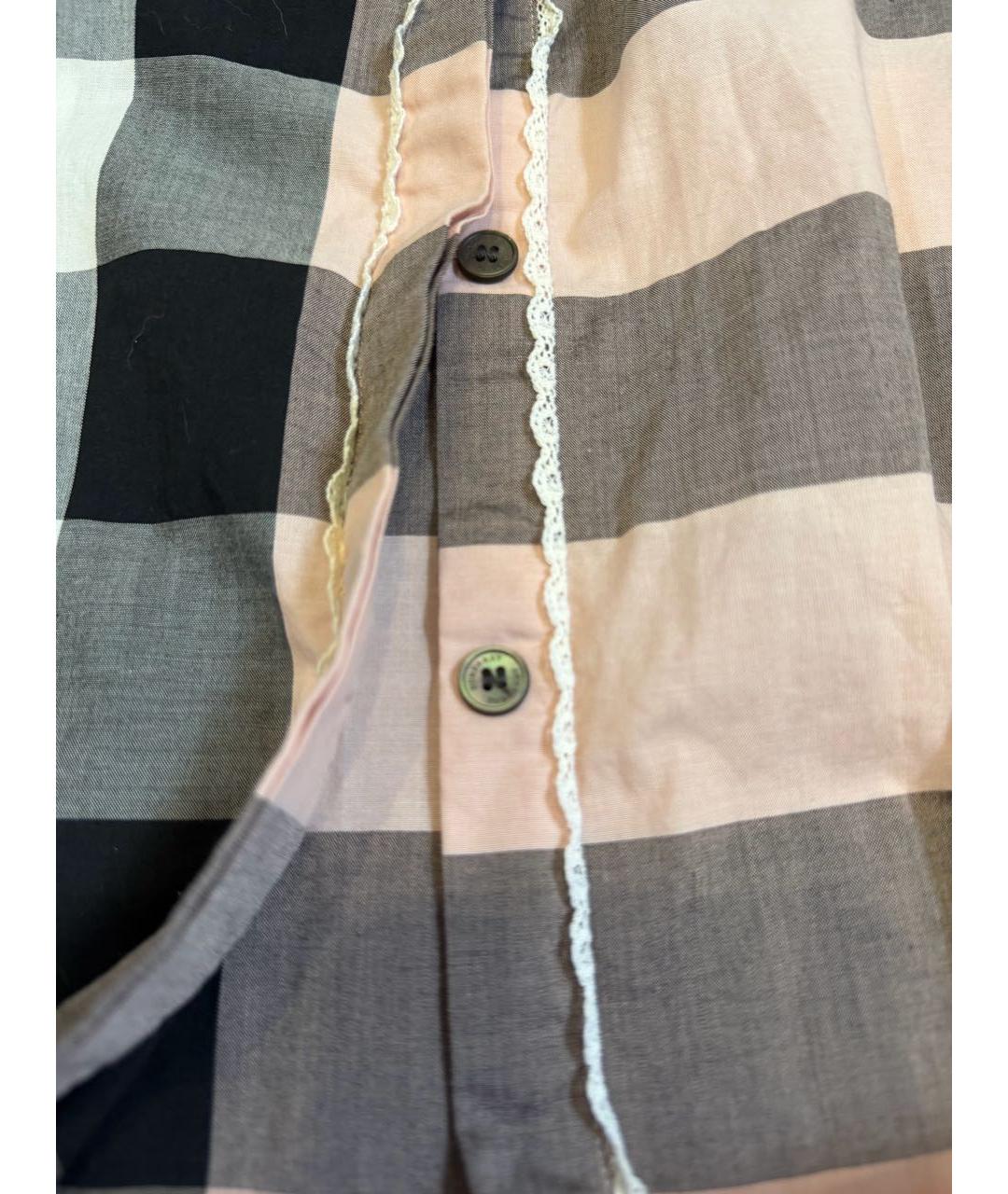 BURBERRY Розовая хлопковая рубашка, фото 6