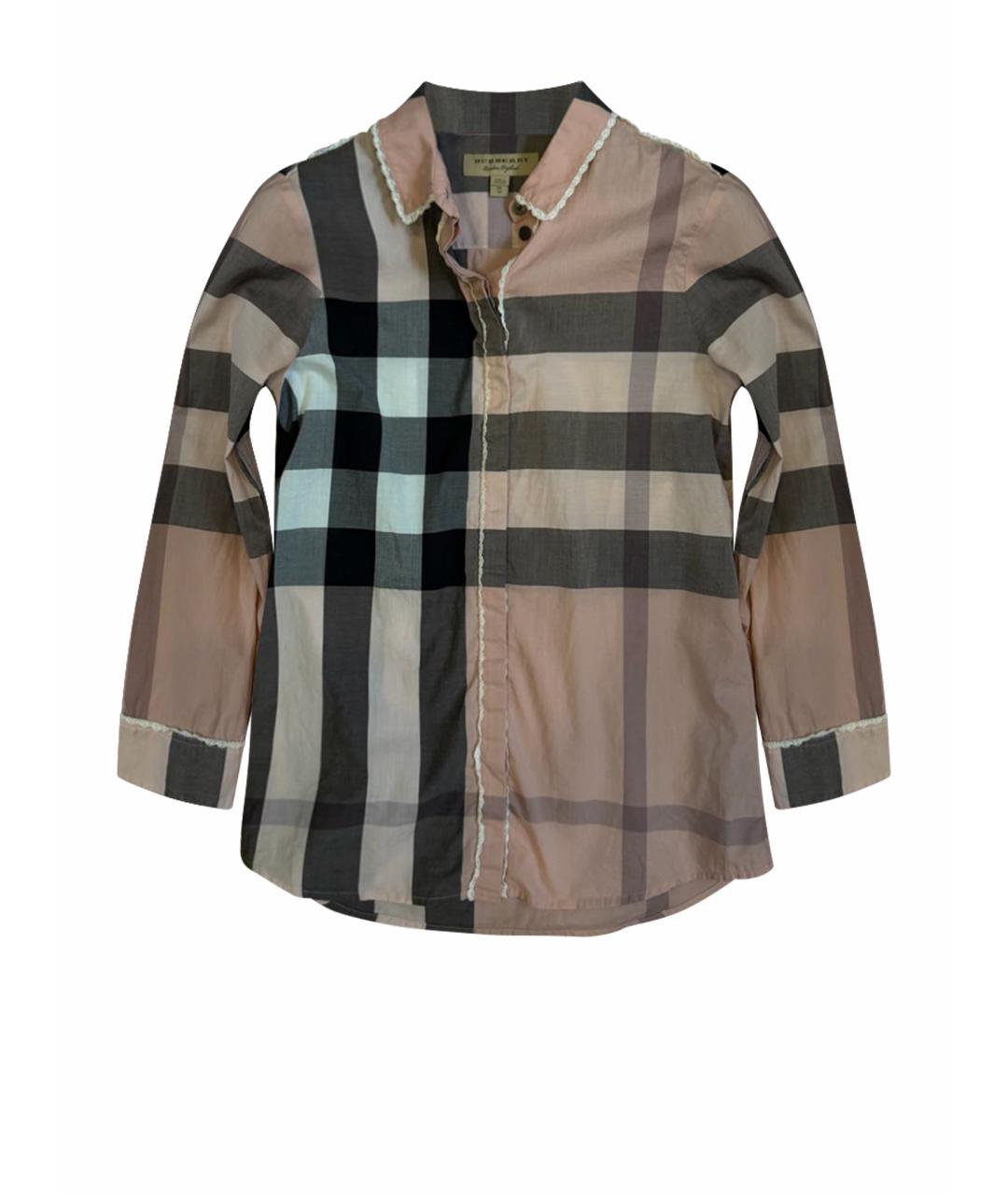 BURBERRY Розовая хлопковая рубашка, фото 1
