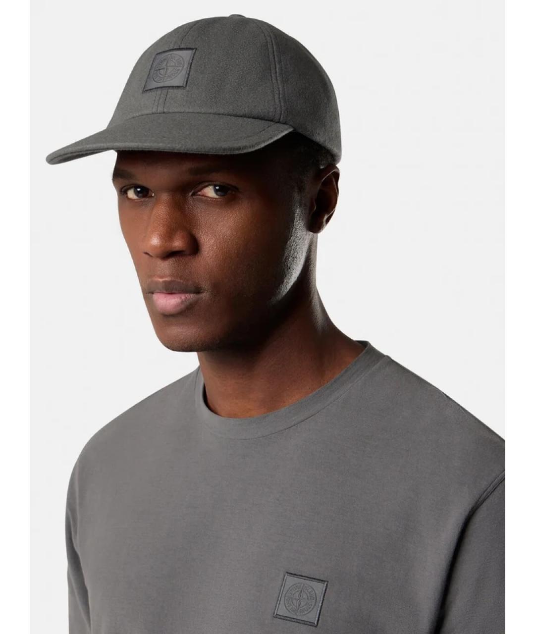 STONE ISLAND Серая кепка/бейсболка, фото 2
