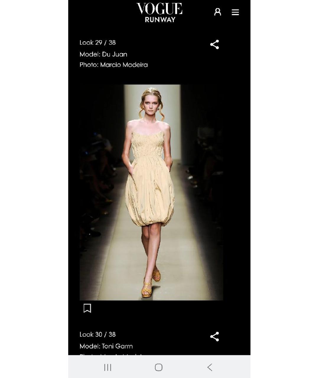 BOTTEGA VENETA Бежевое хлопковое коктейльное платье, фото 6