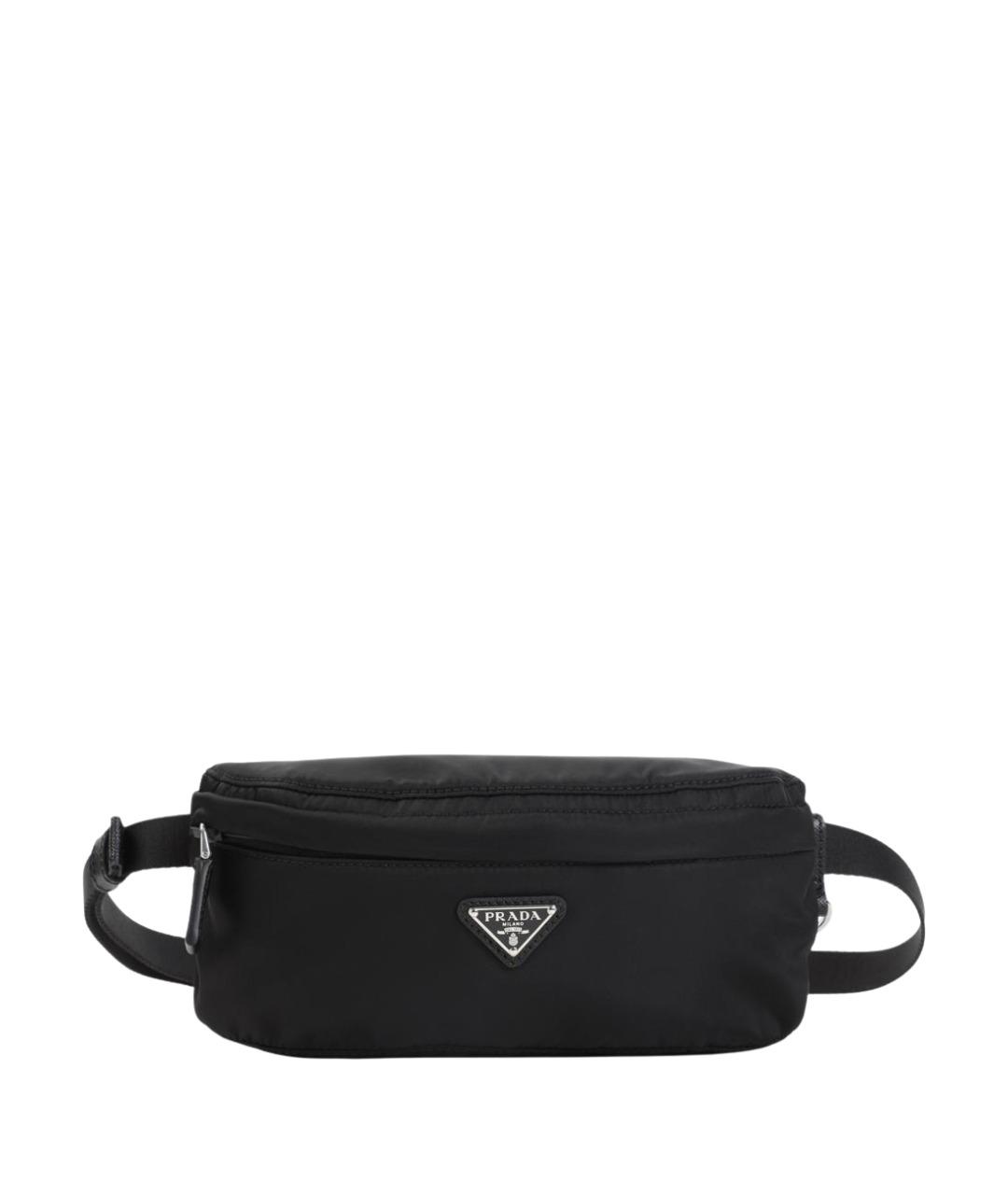 PRADA Черная тканевая поясная сумка, фото 1