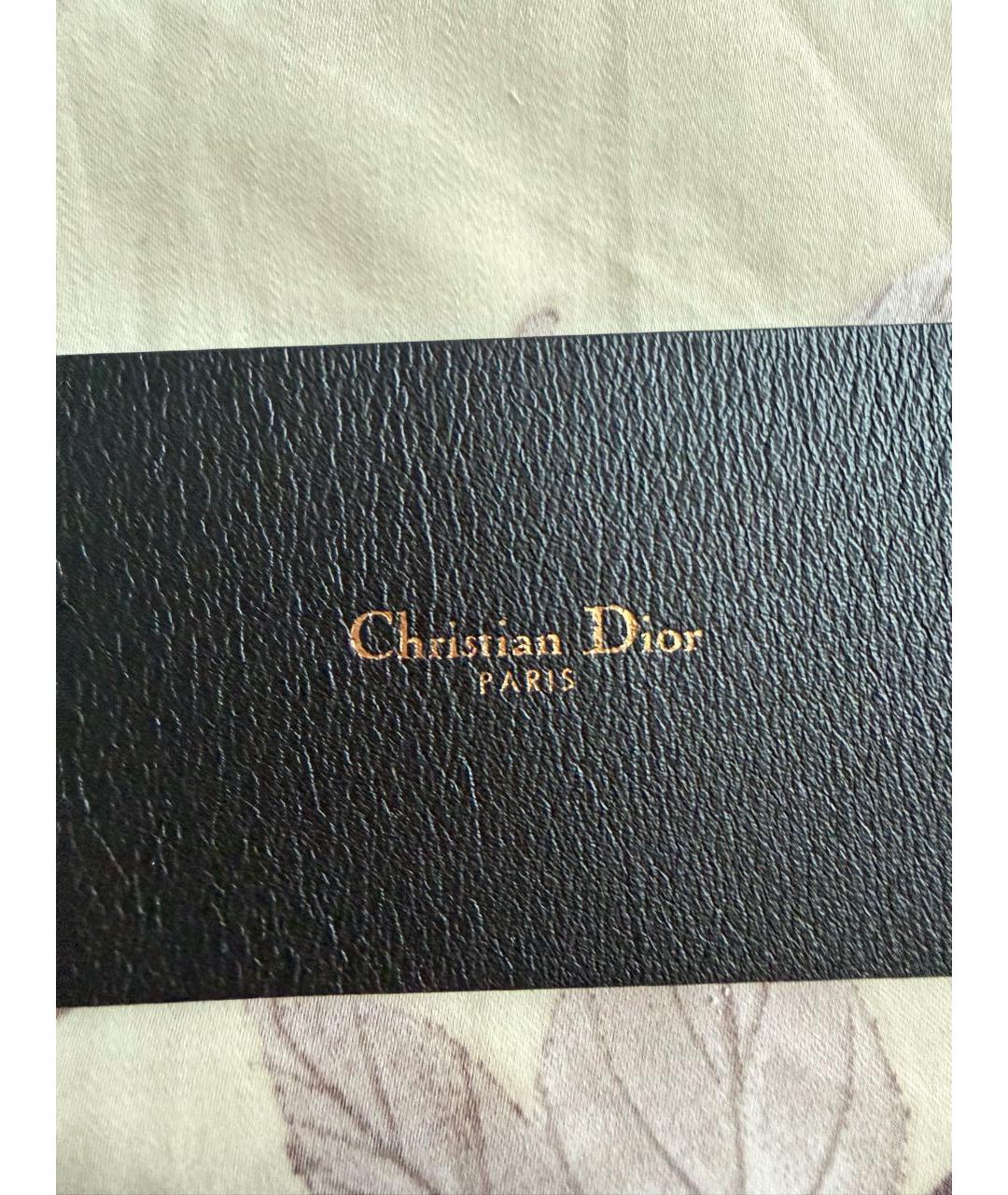 CHRISTIAN DIOR Черный кожаный ремень, фото 4