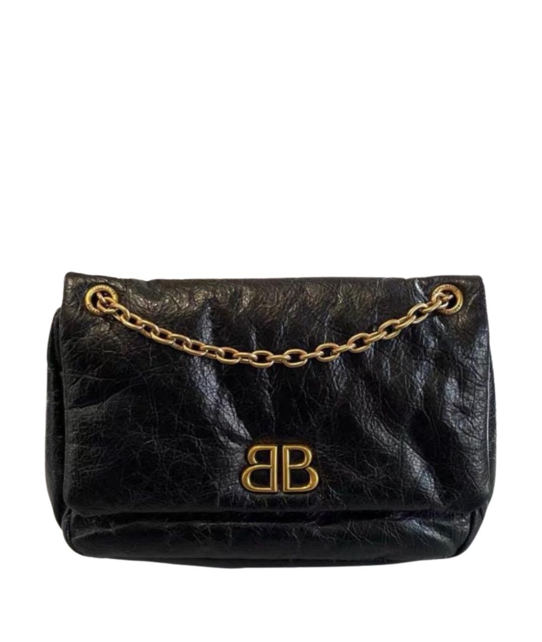 BALENCIAGA Черная кожаная сумка через плечо, фото 1