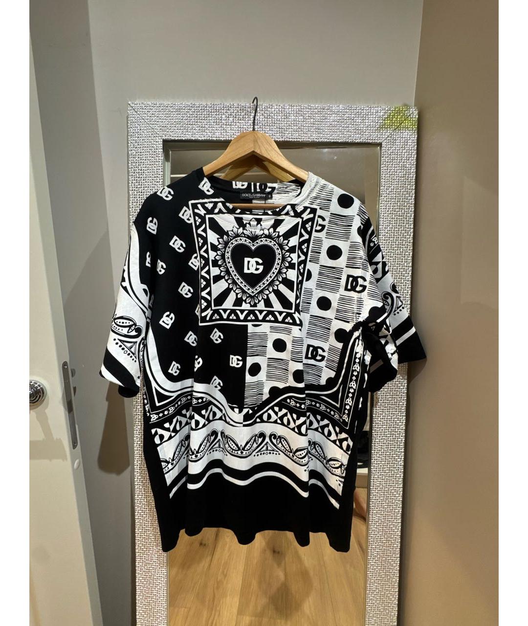 DOLCE&GABBANA Черная хлопковая футболка, фото 5