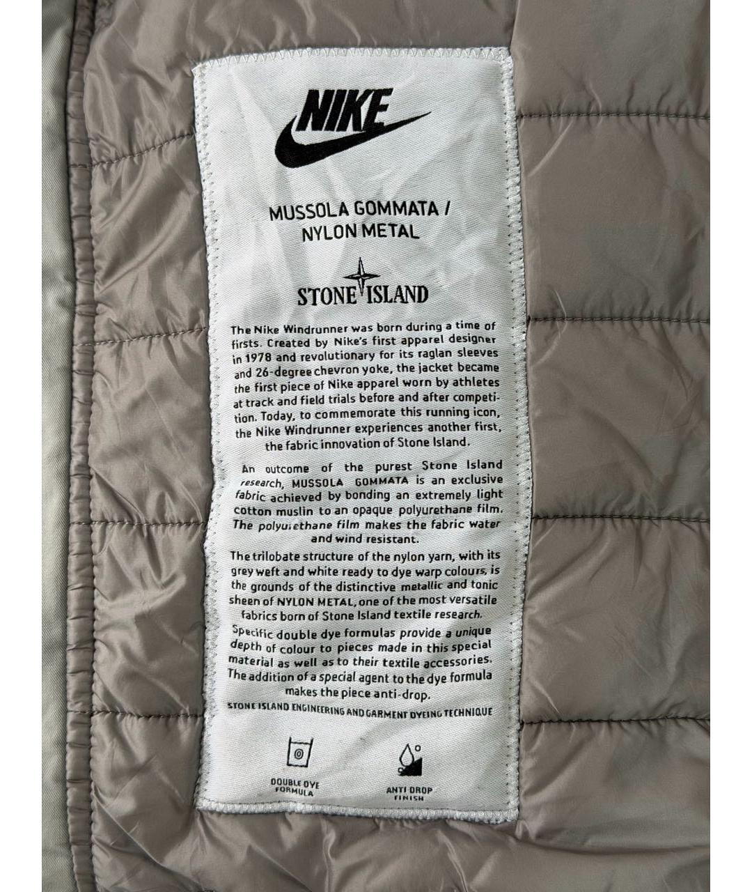 STONE ISLAND Серебряная полиамидовая куртка, фото 5