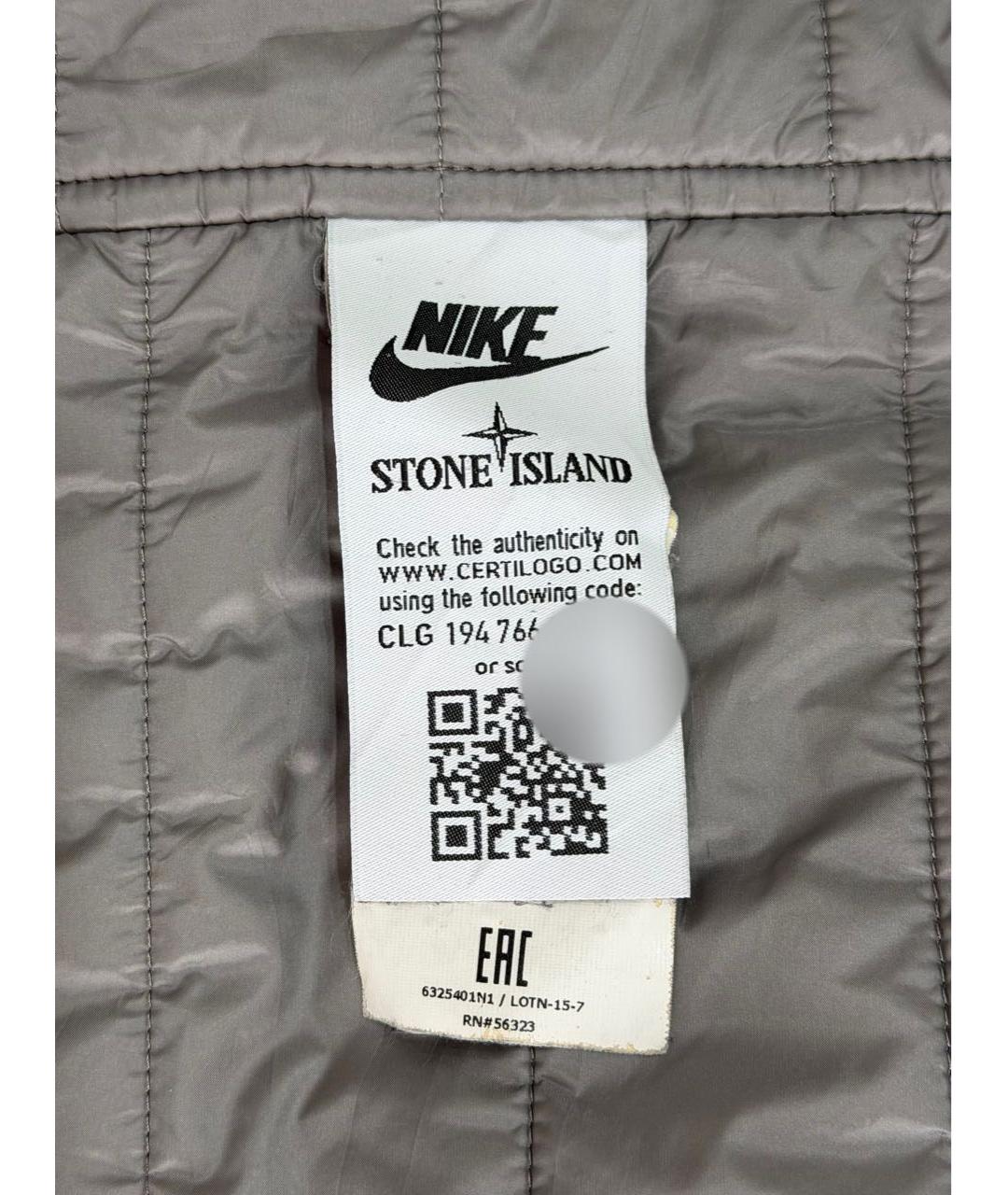 STONE ISLAND Серебряная полиамидовая куртка, фото 7