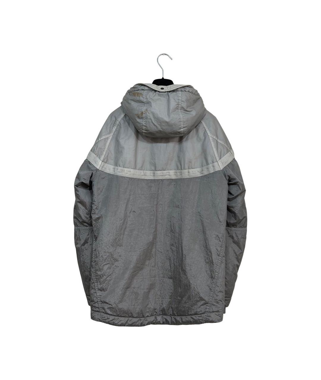 STONE ISLAND Серебряная полиамидовая куртка, фото 3