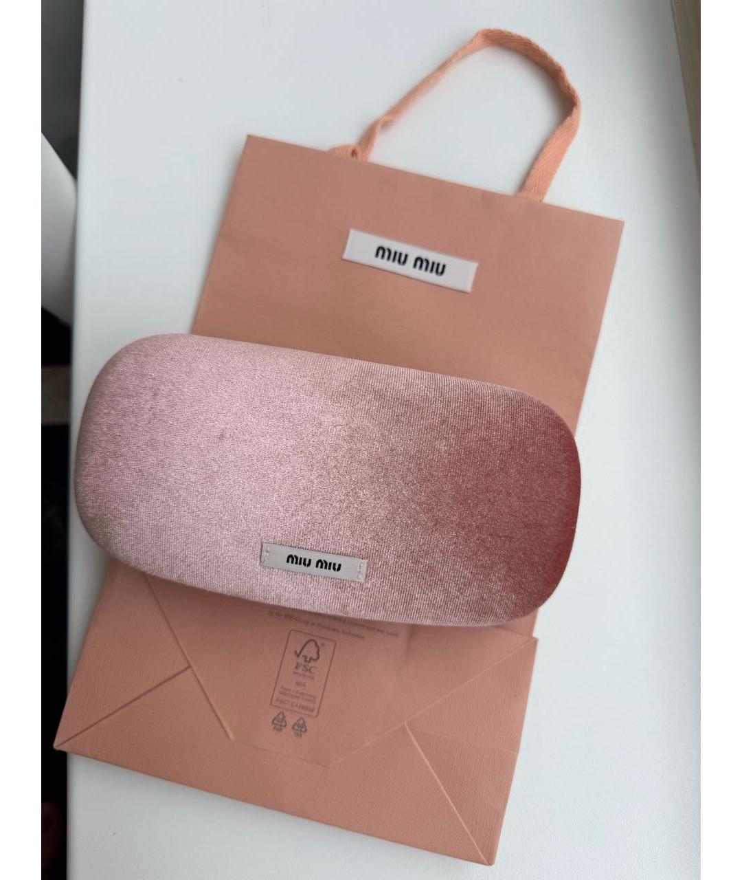 MIU MIU Черные пластиковые солнцезащитные очки, фото 4