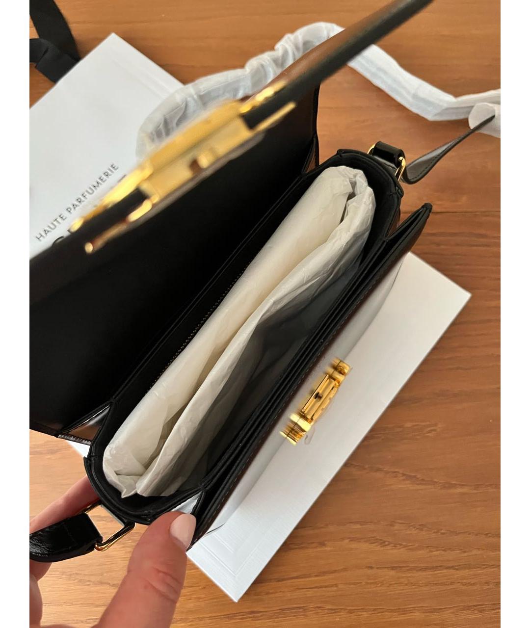 CELINE Черная кожаная сумка через плечо, фото 7