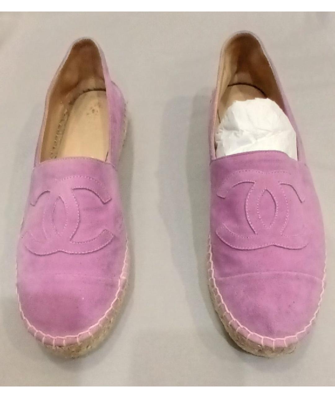 CHANEL Розовые замшевые эспадрильи, фото 2