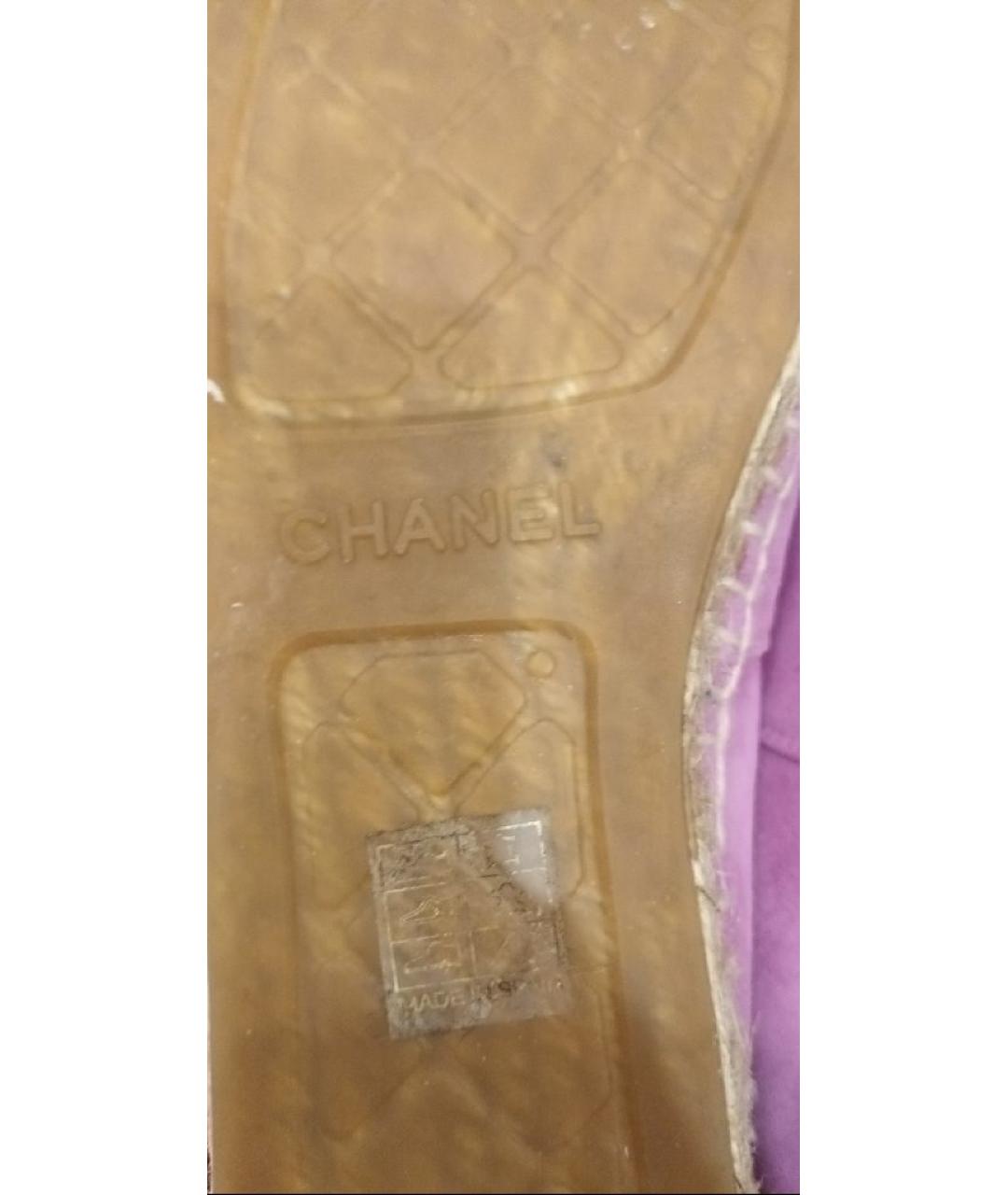 CHANEL Розовые замшевые эспадрильи, фото 8