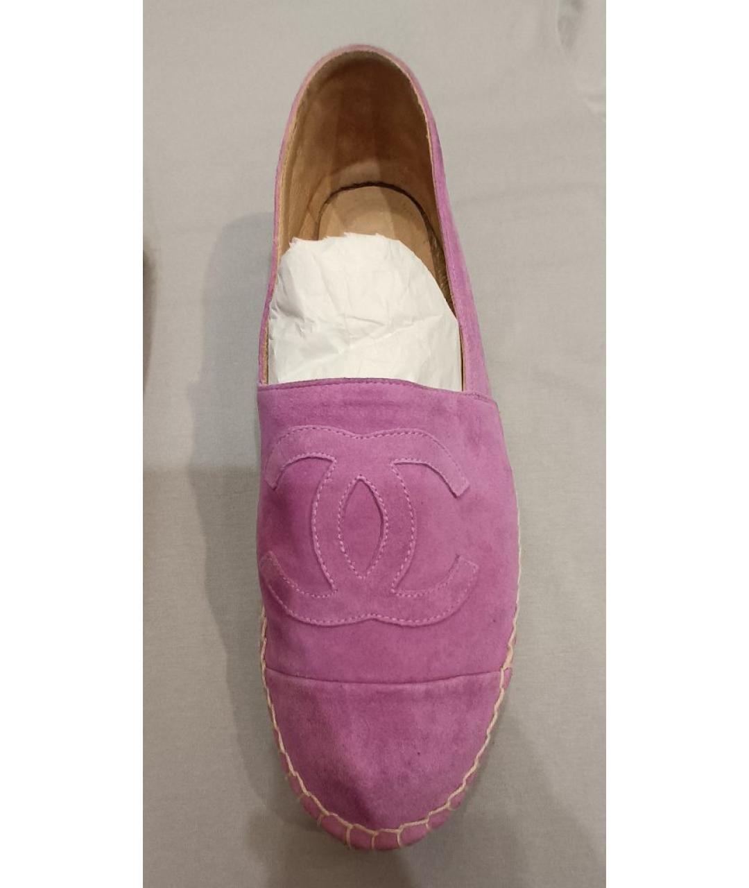 CHANEL Розовые замшевые эспадрильи, фото 5