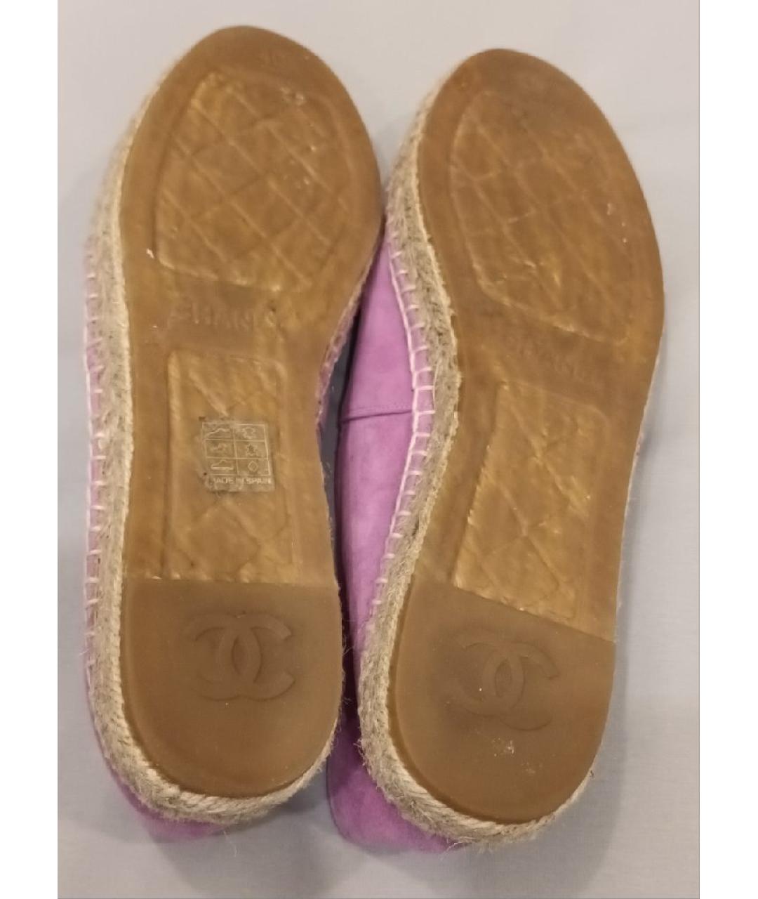 CHANEL Розовые замшевые эспадрильи, фото 6